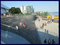 Navy Pier 13 - futuristic stairways from the pier to the upper gardens